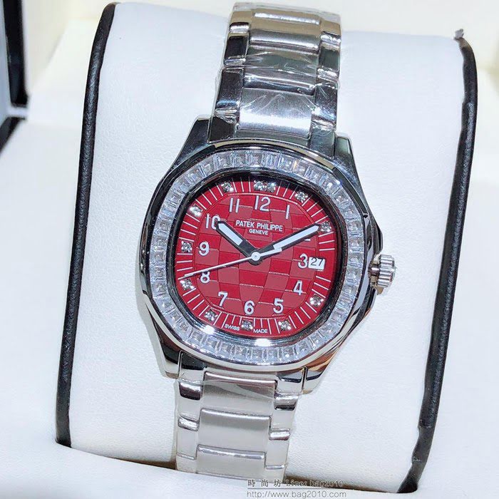 百達翡麗PATEK PHILPPE 官網同步上新 女士腕表 Aquanaut系列 石英機芯 斯華駱水晶鑽石表圈  wssb4360